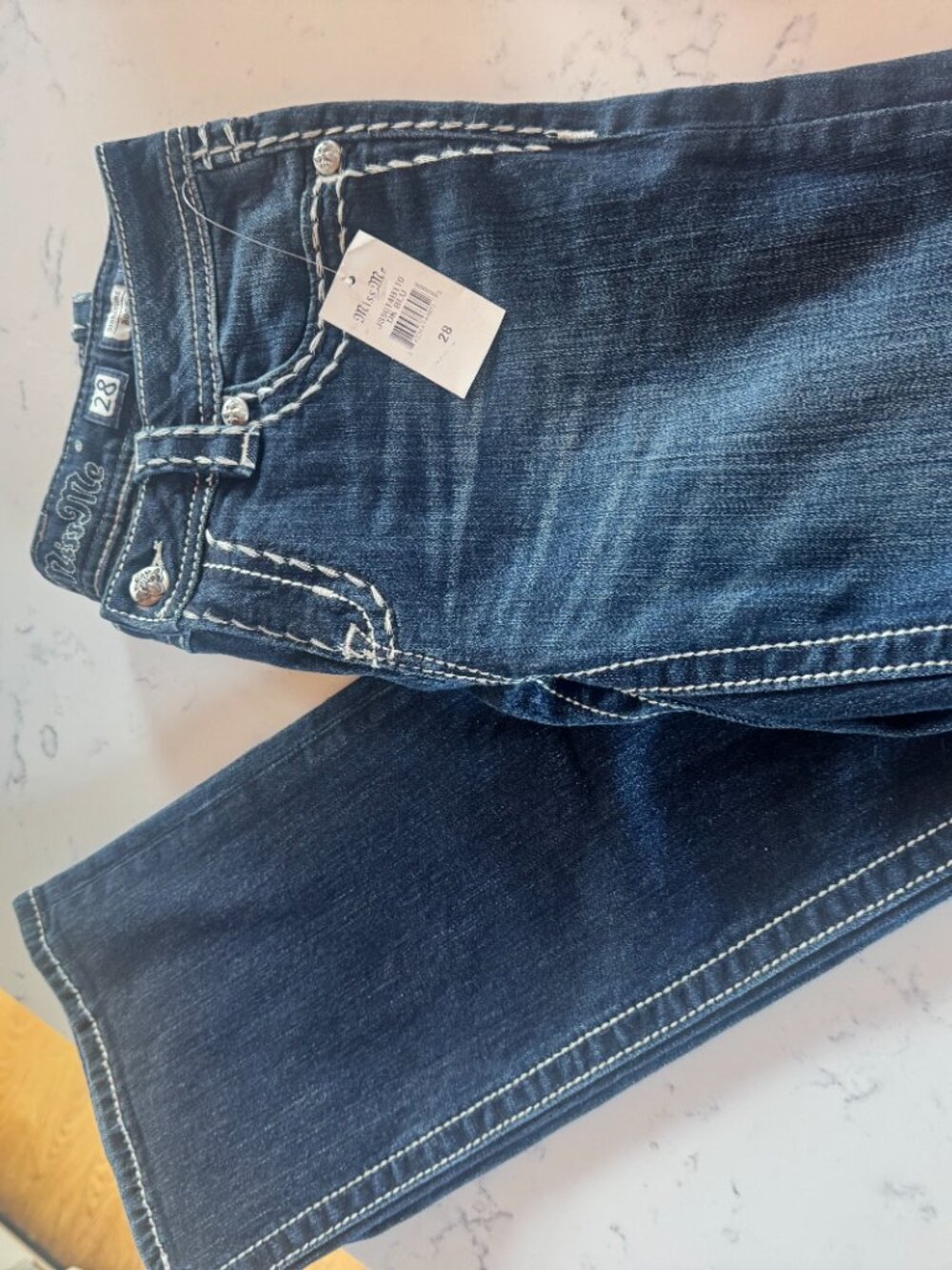 MISS ME WOMEN'S SIZE 28 DARK BOOTLEG JEANS BRAND NEW WITH TAGS